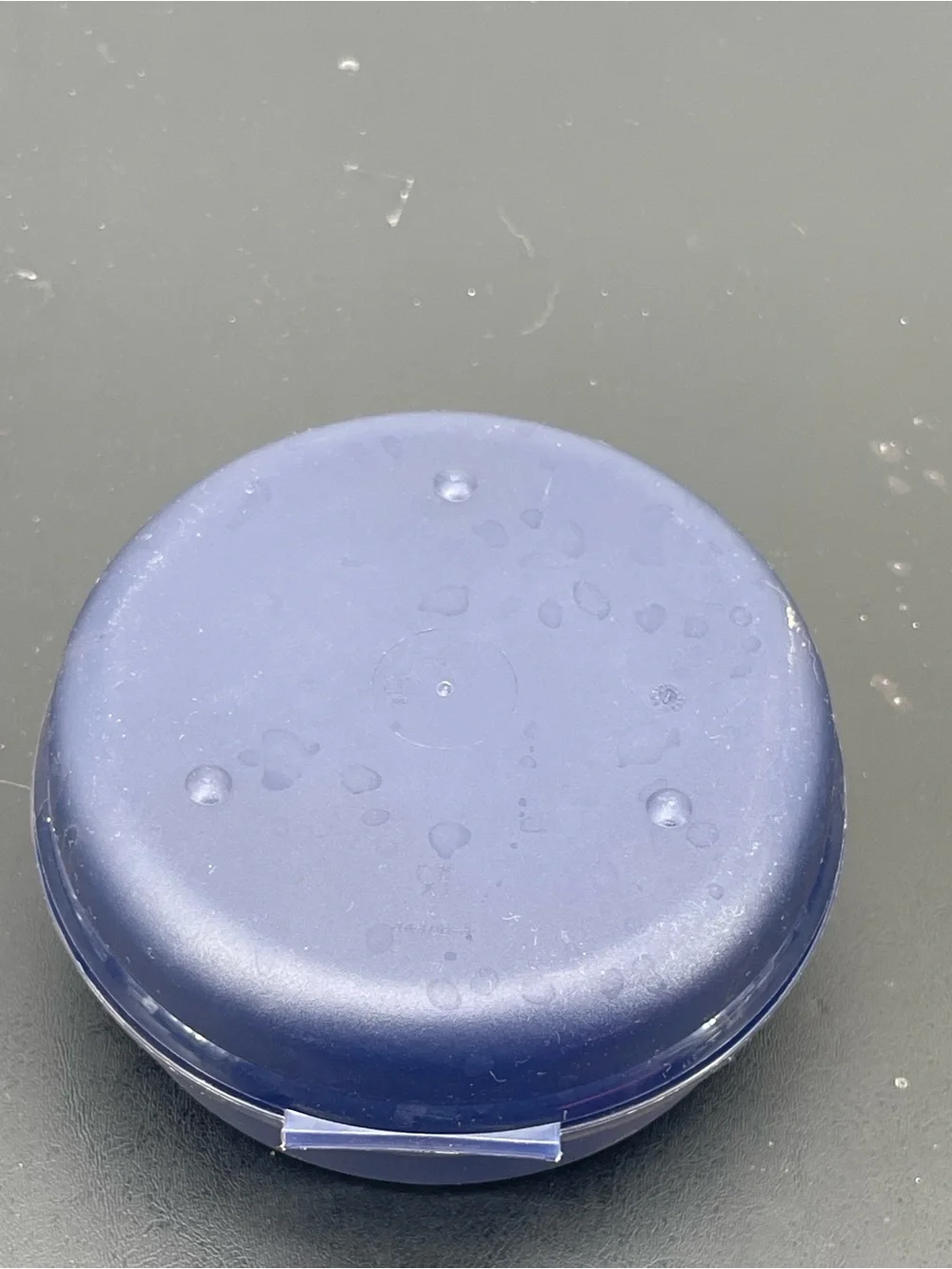 Tupperware Round Navy Bagel Container